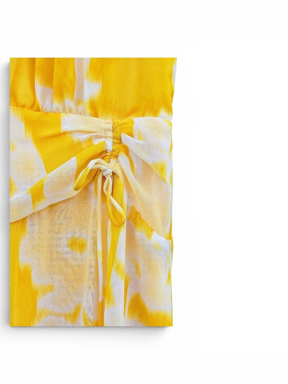 Karl Lagerfeld Paris Floral High Low Maxi Dress Yellow Size 0 - Picture 3 of 9